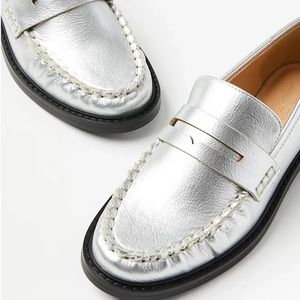 LOFT Silver Women's Loafers